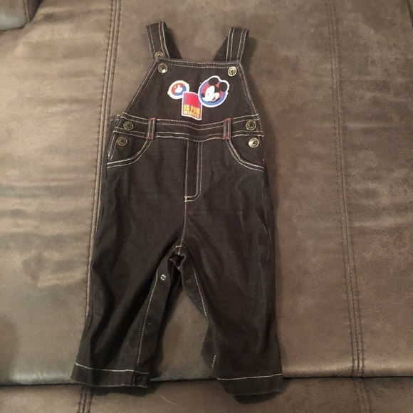 Mickey Mouse Overalls and Onesie 6-9 Months - Picture 2 of 7